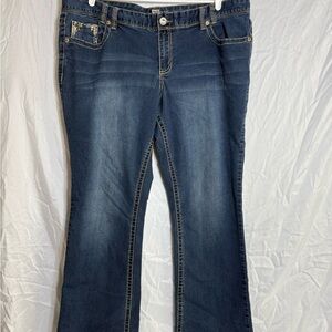 Maurices Blue Boot Cut Jeans with Vintage Wash